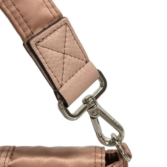 Auth FENDI - 7AS138 Pink Leather Nylon Handbag - Picture 11 of 15